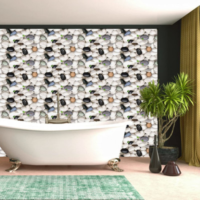 SOJITRA EXPORT Abstract White Wallpaper(200 cm x 60 cm)