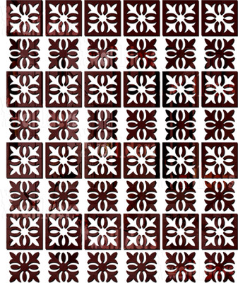 wall1ders 118 cm AttractivepatternBrown48_WFLP Self Adhesive Sticker(Pack of 48)