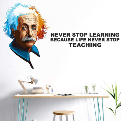 SR ENTERPRISE 3 cm Life NEVER stops teaching so NEVER stop learning. Self Adhesive Sticker(Pack of 1)