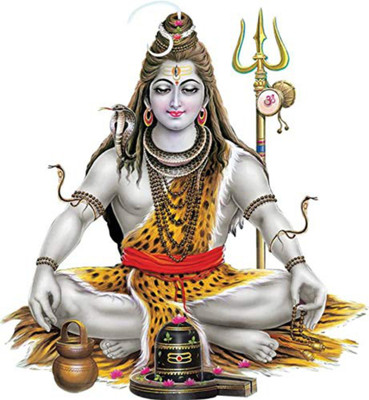 SR ENTERPRISE 3 cm Shiv ji Mahakal Mahadev Self Adhesive Sticker(Pack of 1)