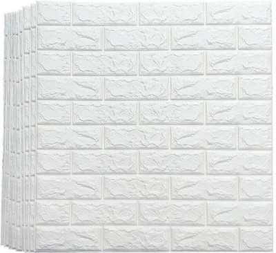 wewell Vinyl Decorative White Wallpaper(L x W: 77 cm x 70 cm, Pack of 20)