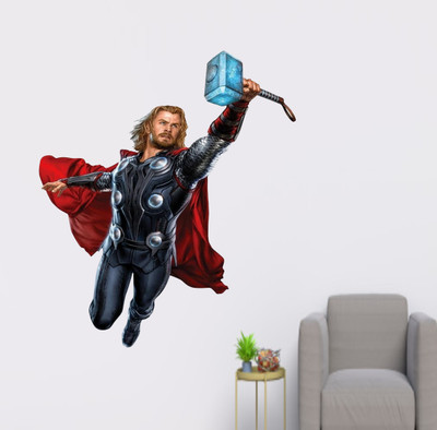 SR ENTERPRISE 45 cm thor avengers vector Self Adhesive Sticker(Pack of 1)