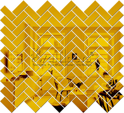 wall1ders 150 cm Rectangle100Brown_WFLP Self Adhesive Sticker(Pack of 100)
