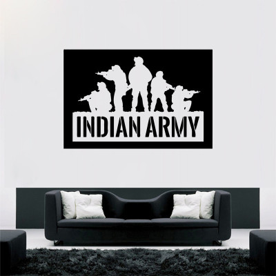 JNM Enterprise 60 cm UNIQUE DECALS Indian Army Get Ready to War With the Enemy self adhesive Decals decorative wall sticker (PVC vinyl black Declas ) Size 90x 60 cm Self Adhesive Sticker(Pack of 1) JNM Enterprise 60 cm UNIQUE DECALS Indian Army Get Ready to War With the Enemy self adhesive Decals decorative wall sticker (PVC vinyl black Declas ) Size 90x 60 cm Self Adhesive Sticker(Pack of 1)