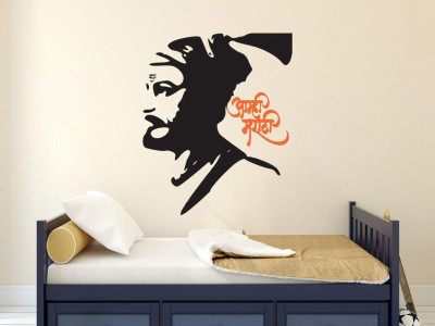 SR ENTERPRISE 3 cm logo shivaji maharaj Self Adhesive Sticker(Pack of 1)