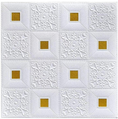 Yugam Decorative White, Gold Wallpaper(70 cm x 70 cm)