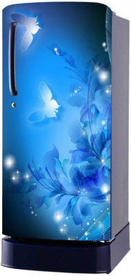 Psychedelic Collection 60 cm Abstract Design Butterflies With Flowers Coloufull Fridge Sticker Self Adhesive Sticker(Pack of 1)
