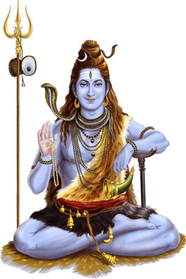 SR ENTERPRISE 48 cm Mahakaal Mahadev Shiva Self Adhesive Sticker(Pack of 1)