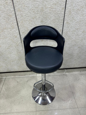 SALONSIDE bar stool primium Styling Chair with Leg Rest(Black)