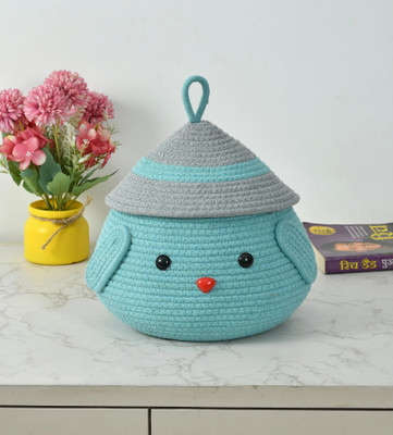 FABMARTS Jute High quality Handwoven Multi purpose Storage Basket(Pack of 1)