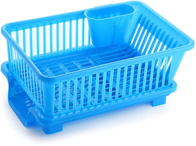 Aarlus Dish Drainer Kitchen Rack Plastic Aarlus Blue Dish Rack