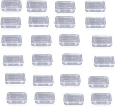 Honbon Mini storage plastic box for medicines jewellery set of 24 Boxes Storage Box(White)