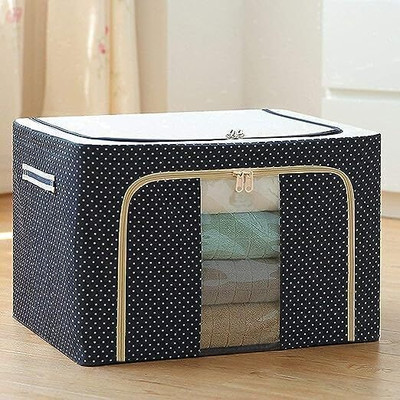 JIGSHTIAL Shelf Organizers(Blue, Polyester)