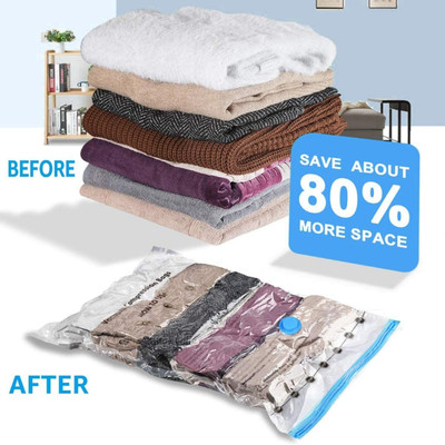 AP-OVENEL Compression Sealer with Manual Pump Hanging Travel Storage Vacuum Bags Vacuum Cleaner Bag