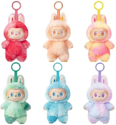 Dorytoys Fluffy Bunny Keychain for Kids  - 5 cm(Multicolor)