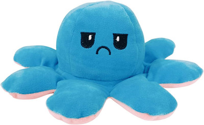 Apex Toys Reversible Mini Octopus Cute Baby Plush Toy  - 15 cm(Pink, Sky Blue)