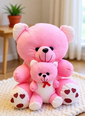 NONUJI mother teddy bear for your kids someone special(pink)
