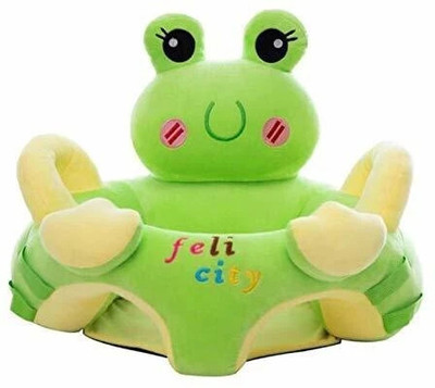 Kids wonders Baby Training Support Seat | Comfortable Soft Cushion Sofa Seat (Green Frog)  - 30 cm(Green)