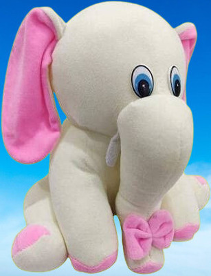 SHIVANGI COLLECTIONS SHIVANGI-White Elephant Appu Soft Toys  - 32 cm(Multicolor)