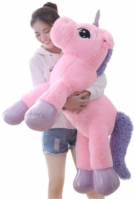 Webby Big Size Funny Unicorn Stuffed Animal Plush Toy  - 100 cm(Multicolor)