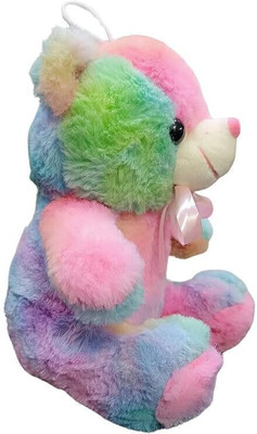 SHIVANGI COLLECTIONS SHIVANGI-Soft Toy Rainbow Teddy Bear  - 25 cm(Multicolor)