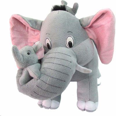RSS SOFT TOYS Elephant Mother Baby Teddy Bear 40 Cm long size  - 40 cm(Multicolor)