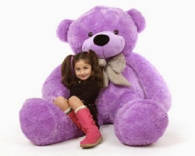 Bhagwati Soft Toy 5 FEET SOFT FLUFFY TEDDY BEAR FOR KIDS AND GIRLS BIRTHDAY  - 150 cm(Purple)