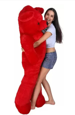 jimdar ShopGlobal 3 feet BiG teddy Rec ultra soft and cute -90..5 cm (Red - 90 cm  - 90 cm(Red)