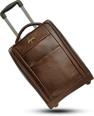 Krishiv Leather Trolley Bag Suitcase for Men Women Unisex Cabin & Check-in Set 2 Wheels - 18 inch