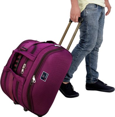 Fact Fashion (Expandable) Waterproof - 20 inch Heavy Duty Travel Duffle Trolley Bag Cabin Luggage. Duffel With Wheels (Strolley)