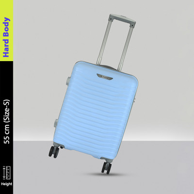 TrekLite Small Cabin & Check-in Set (55 cm) 2 Wheels - Hard Sided,Combination Lock,8 Wheel Trolley Bag For Unisex-Ocean Blue - Teal