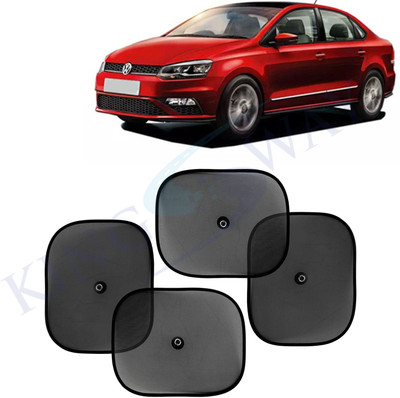 Kingsway Side Window, Rear Window, Windshield Sun Shade For Volkswagen Vento(Black)