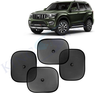 Kingsway Side Window, Rear Window, Windshield Sun Shade For Mahindra New Scorpio(Black)