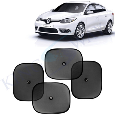 Kingsway Side Window, Rear Window, Windshield Sun Shade For Renault Fluence(Black)