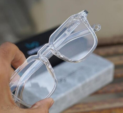 David Martin Retro Square, Rectangular Sunglasses(For Boys & Girls, Clear)