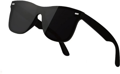 peter india Round Sunglasses(For Men & Women, Black)