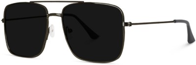 Lopo Retro Square Sunglasses(For Boys & Girls, Black)