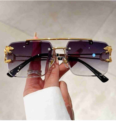 Flipstar Rectangular Sunglasses(For Men & Women, Black)
