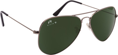 AISLIN Aviator Sunglasses(For Men & Women, Green)