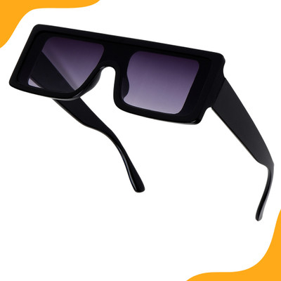 TheWhoop Rectangular Sunglasses(For Men & Women, Black)