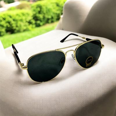 Crimsen Eyewear Aviator Sunglasses(For Men & Women, Black)