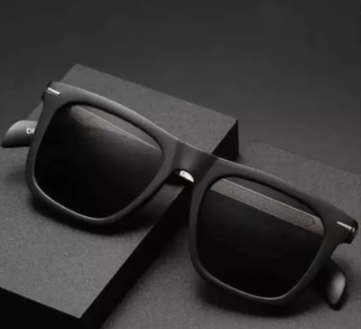 AR Cool Retro Square Sunglasses(For Men & Women, Black)