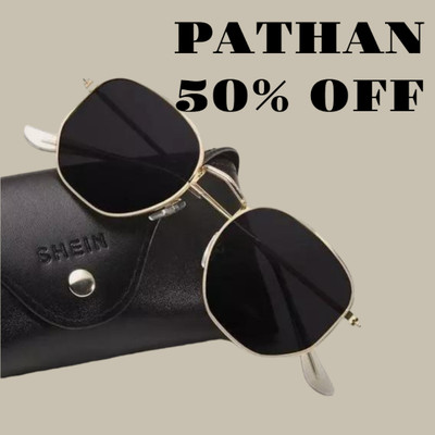 ALFATOORE Aviator Sunglasses(For Men & Women, Black)