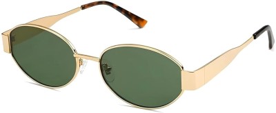 Gynk Oval Sunglasses(For Men & Women, Green)