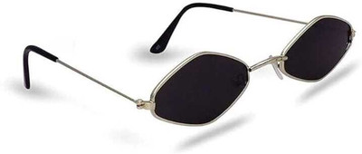 kingsunglasses Rectangular Sunglasses(For Men & Women, Black)