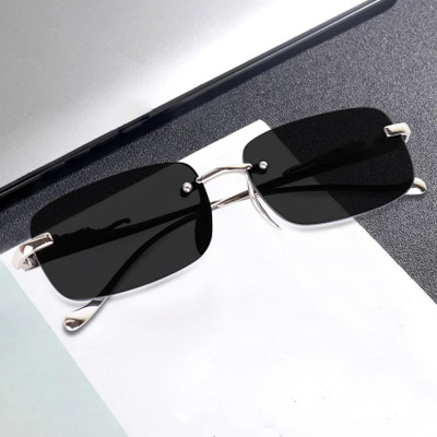 Zadinga Retro Square Sunglasses(For Men, Black)