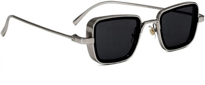 Dcmr Retro Square Sunglasses(For Men, Black)