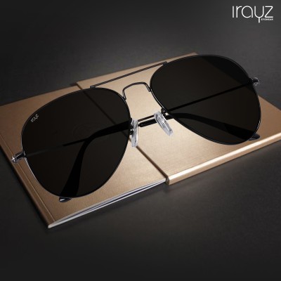 Irayz Aviator Sunglasses(For Men & Women, Black)