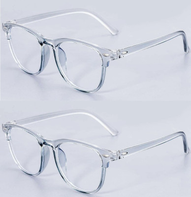 Retro Square Sunglasses(For Men & Women, Clear)