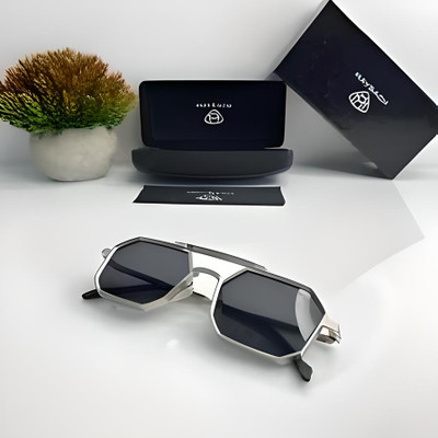 Accentz Retro Square Sunglasses(For Men & Women, Black)
